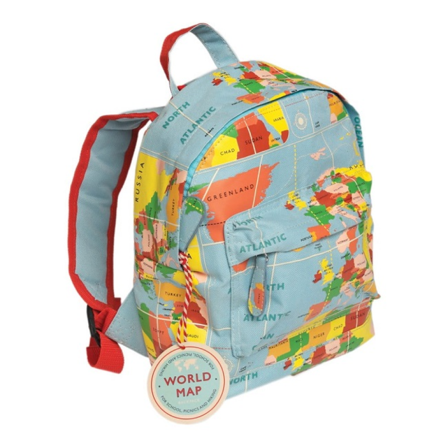 Rucsac pentru copii Rex London World Map. Este special creat pentru micuții pasionați de geografie și de hărțile lumii. 