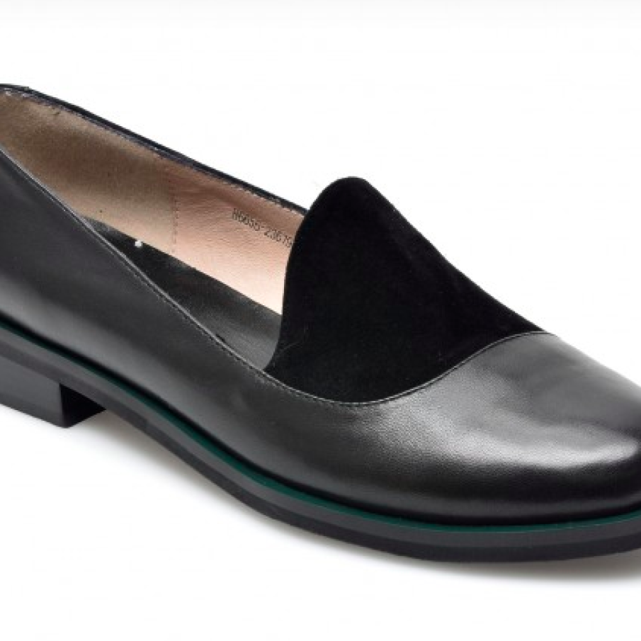 Pantofi EPICA negri din piele naturală