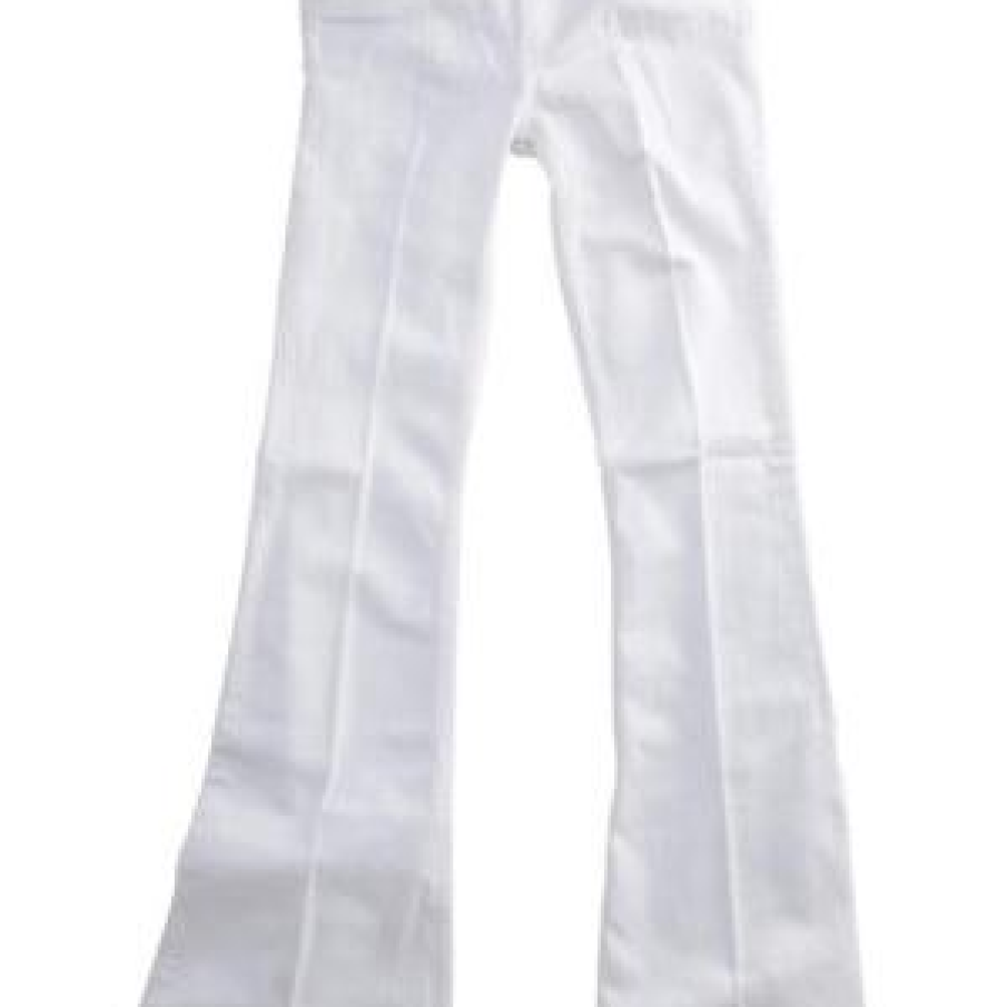 Pantaloni albi evazati