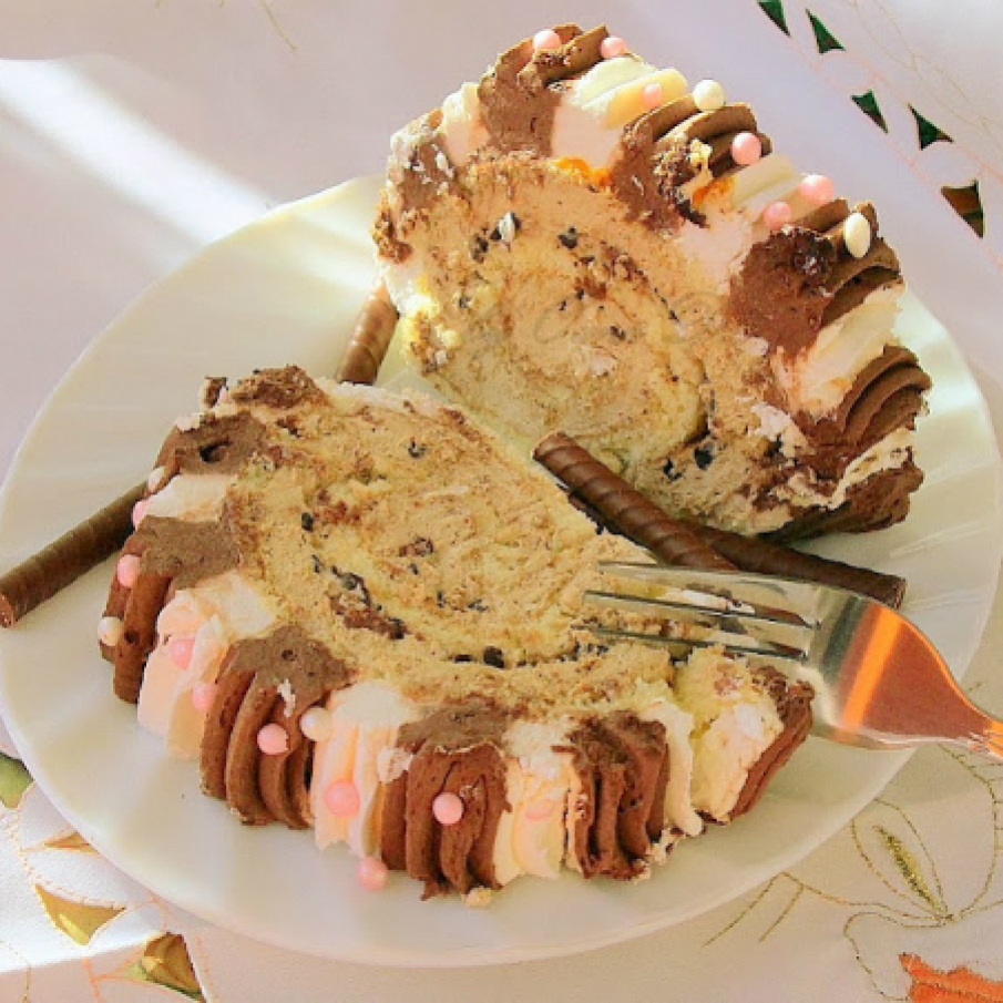  Rulada cu crema de cafea 