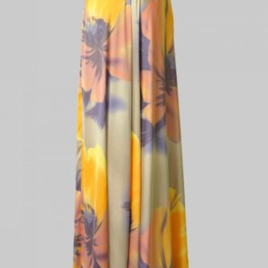 Fusta lunga cu imprimeuri florale maxi