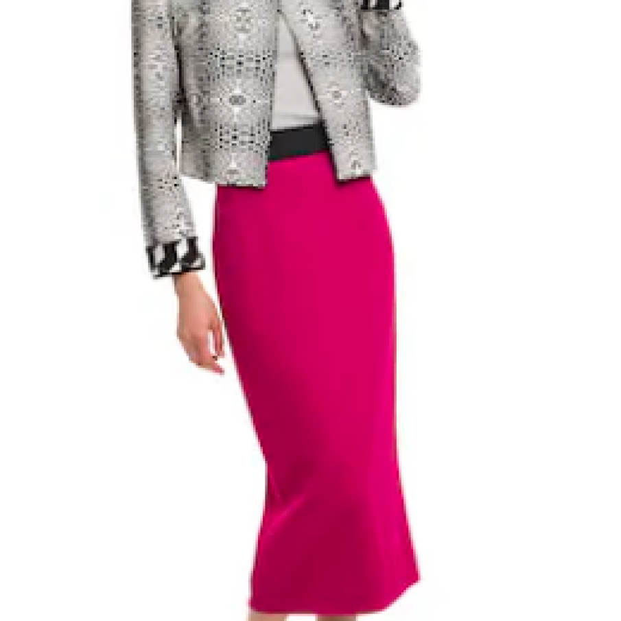 Fustă midi Dolce & Gabbana, dreaptă, fucsia