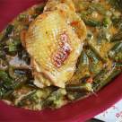  Mancare de fasole verde cu pulpe de pui 