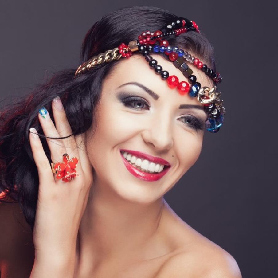 Accesorii pentru par: Margele pe cap 