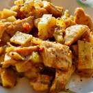 Pui cu bambus si legume