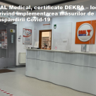 Prima clinică medicală privată care își certifică locaţiile pentru implementarea măsurilor de prevenire şi siguranţă împotriva răspândirii Covid-19 este GRAL Medical
