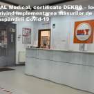 Prima clinică medicală privată care își certifică locaţiile pentru implementarea măsurilor de prevenire şi siguranţă împotriva răspândirii Covid-19 este GRAL Medical