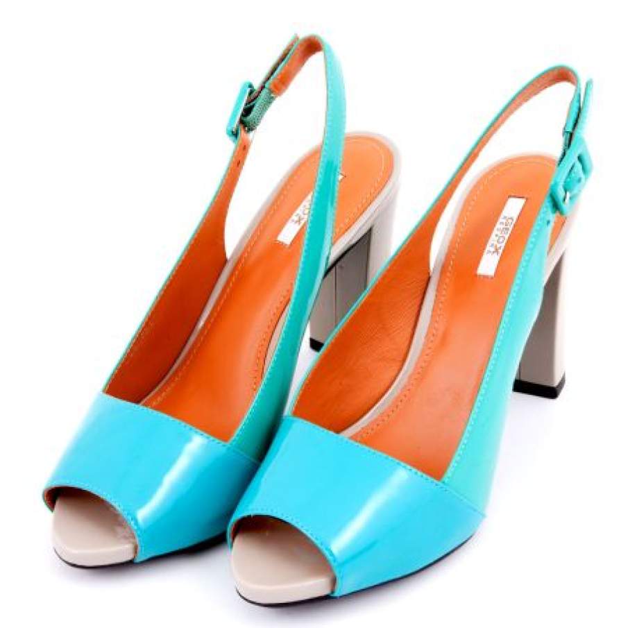 Sandale Geox turcoaz din lac