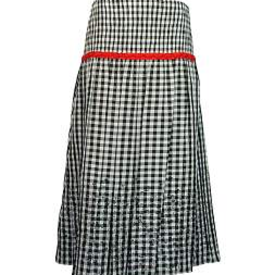 Fusta alb-negru in carouri