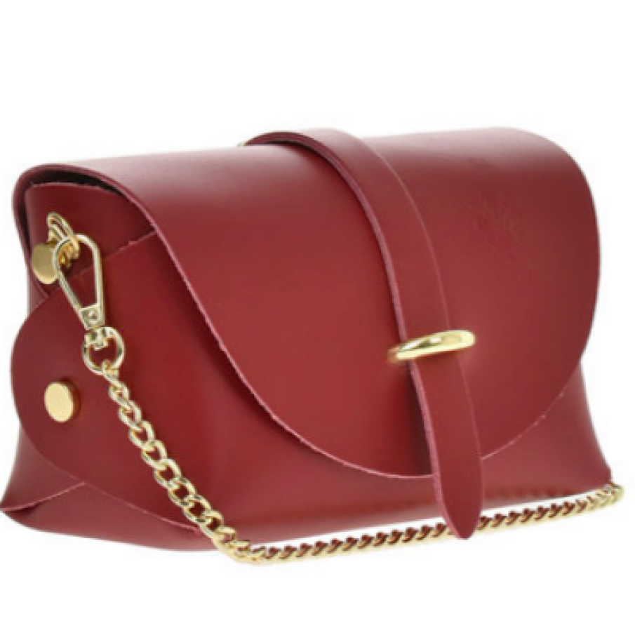 Chiara Canotti Geantă de piele cu baretă de umăr și clapă