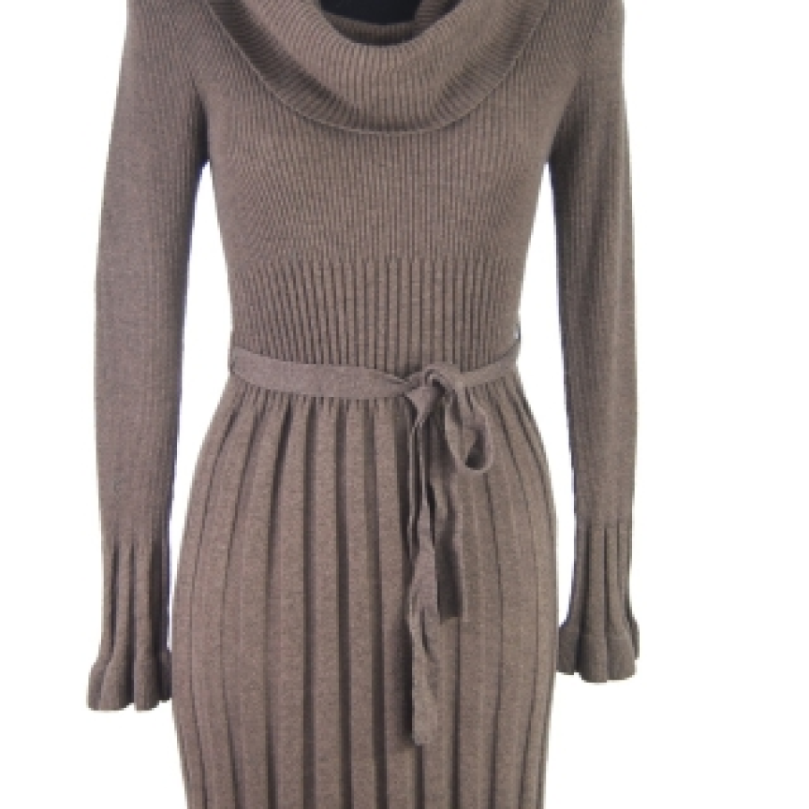 Rochie midi, cu guler lasat