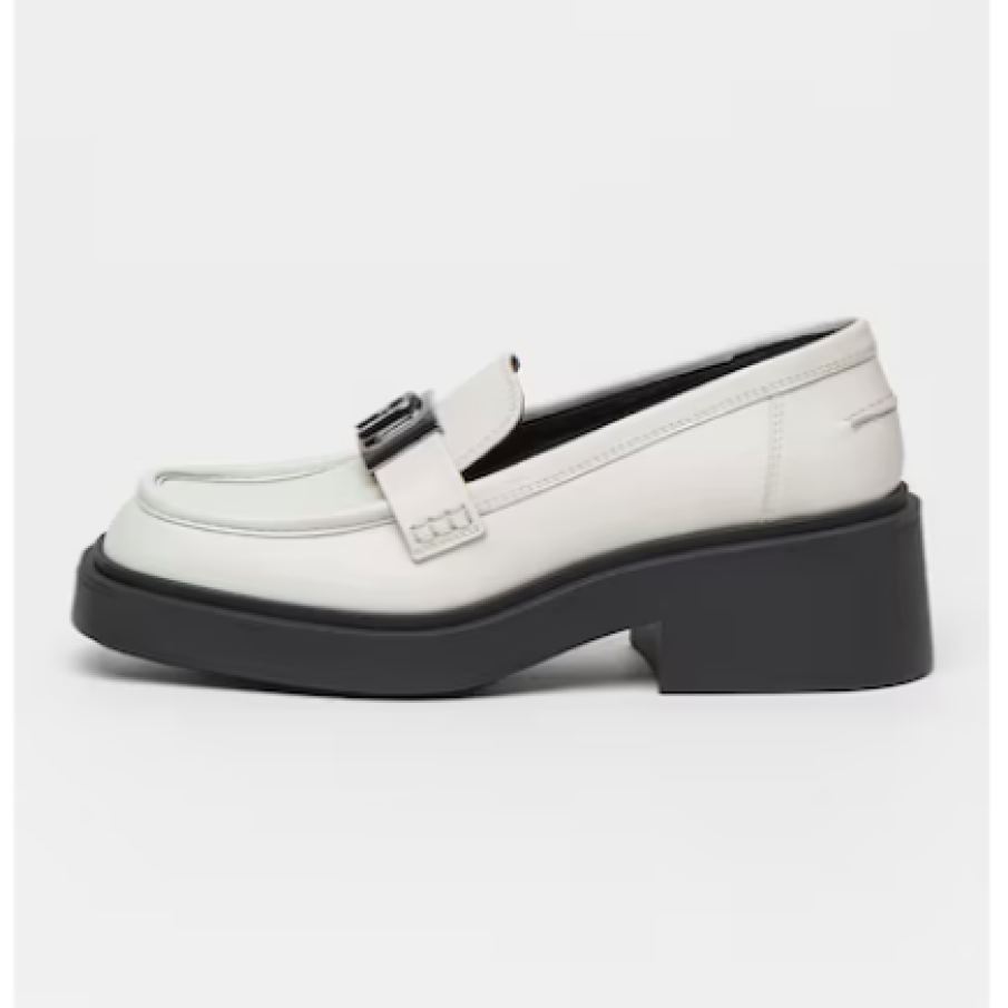 Furla Pantofi loafer de piele cu toc masiv College