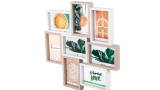 Ramă foto lemn multiplă 789, 8 foto 10x15 cm, 430x430 mm Hofmann