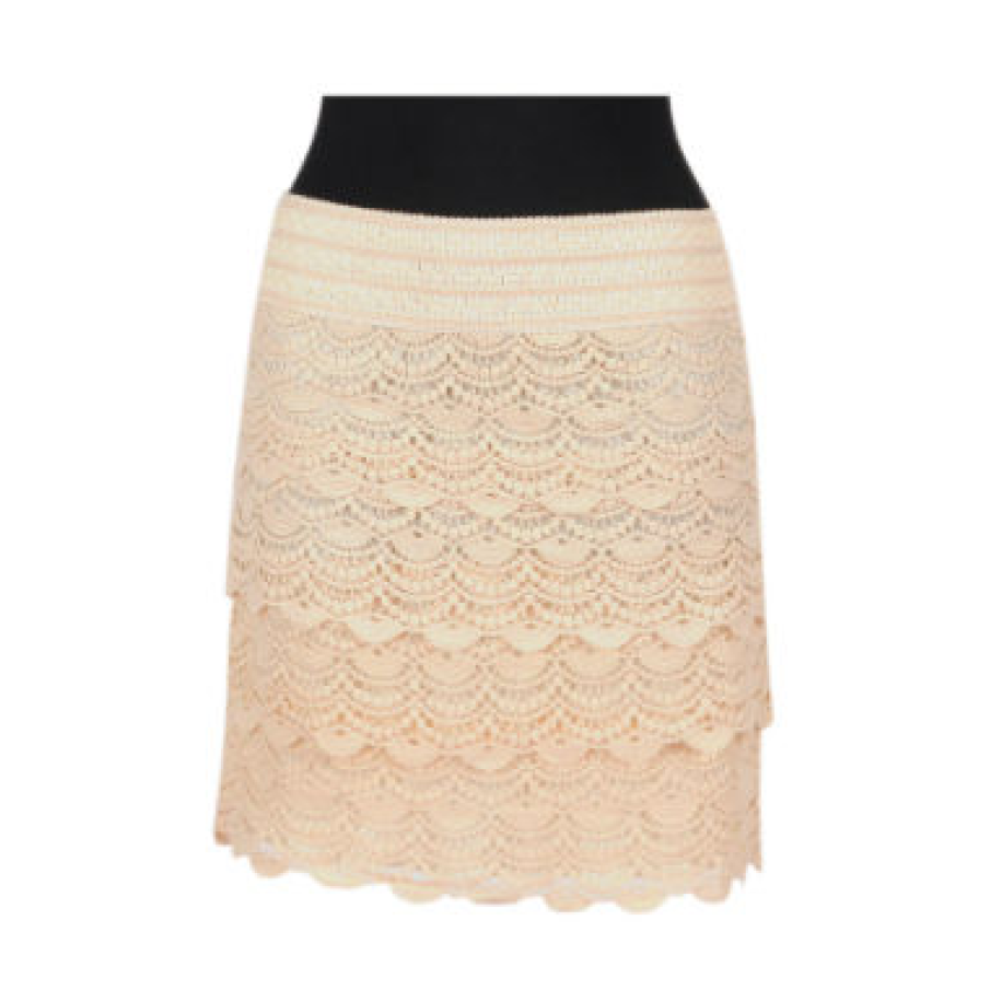 Fusta crosetata ecru 