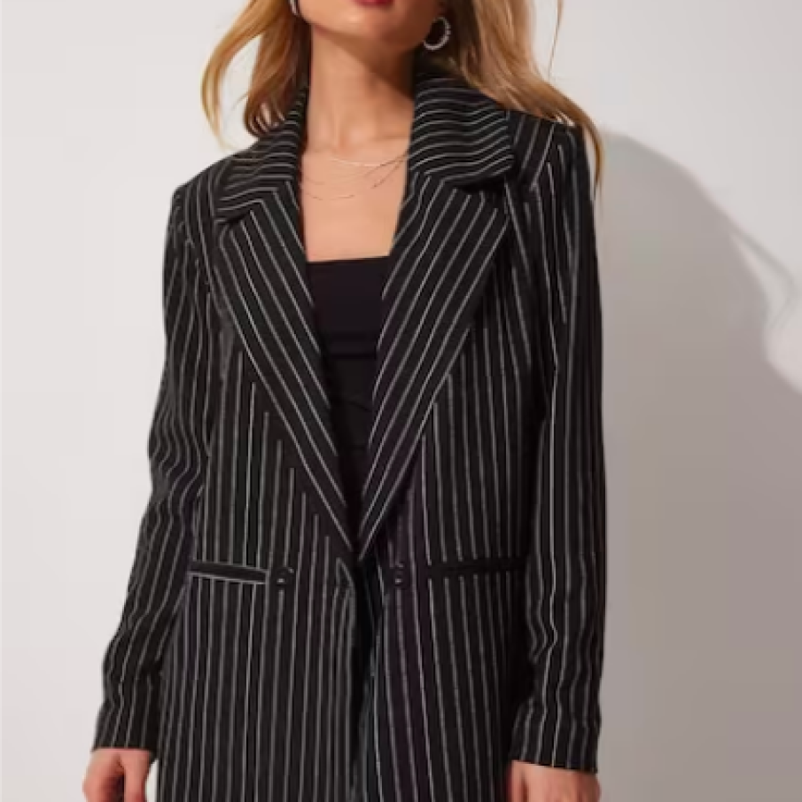 Happiness İstanbul Sacou supradimensionat cu dungi