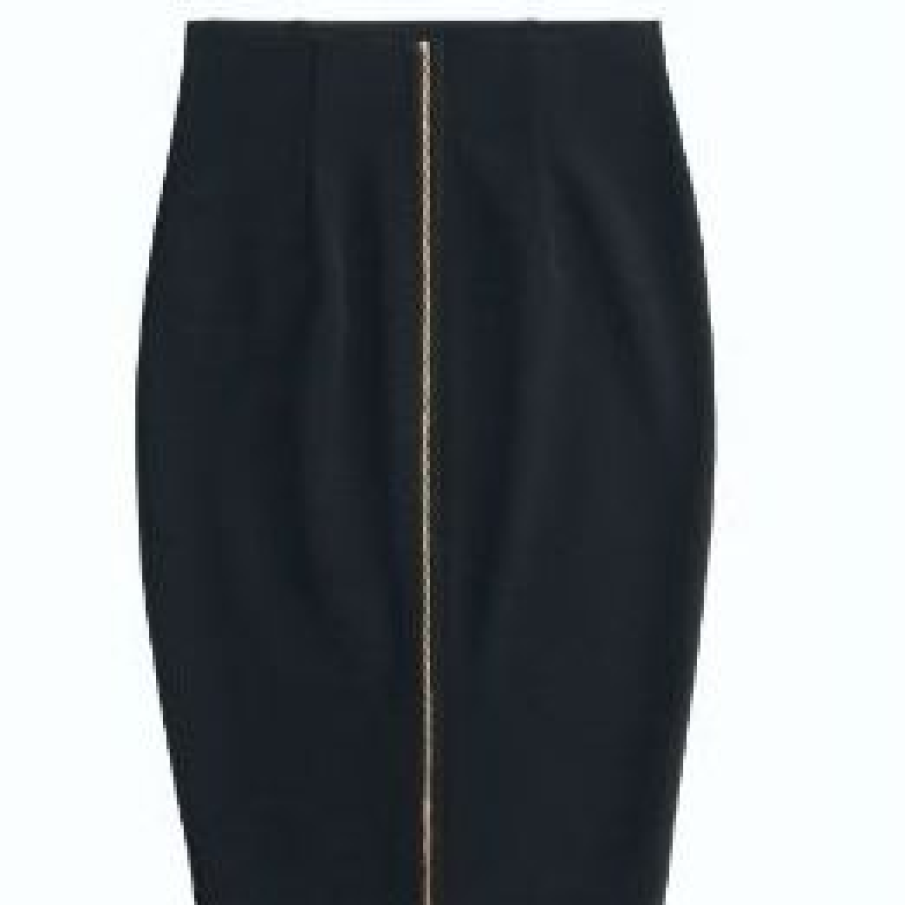 Fusta cu fermoar central 