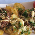 Cartofi noi si ciuperci umplute, la cuptor