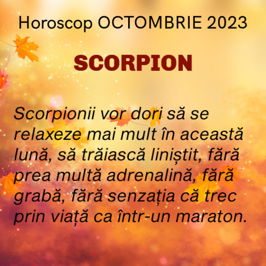 HOROSCOP OCTOMBRIE 2023