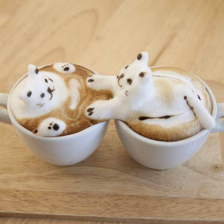 Te-am prins si te tin strans... - topping cu spuma de lapte 