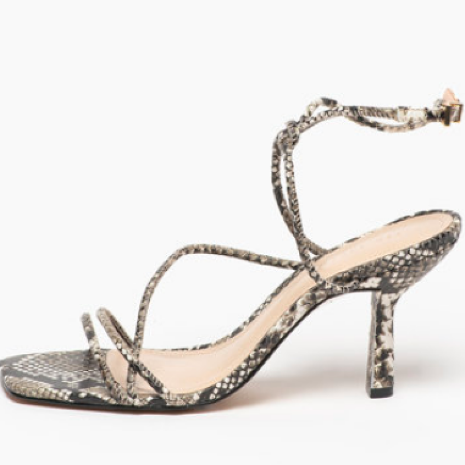 Ted Baker - Sandale de piele cu aspect piele de șarpe Tefflop