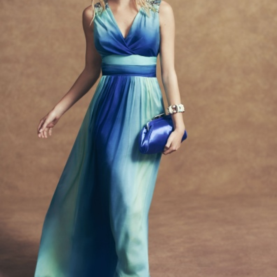 Rochie maxi in degrade