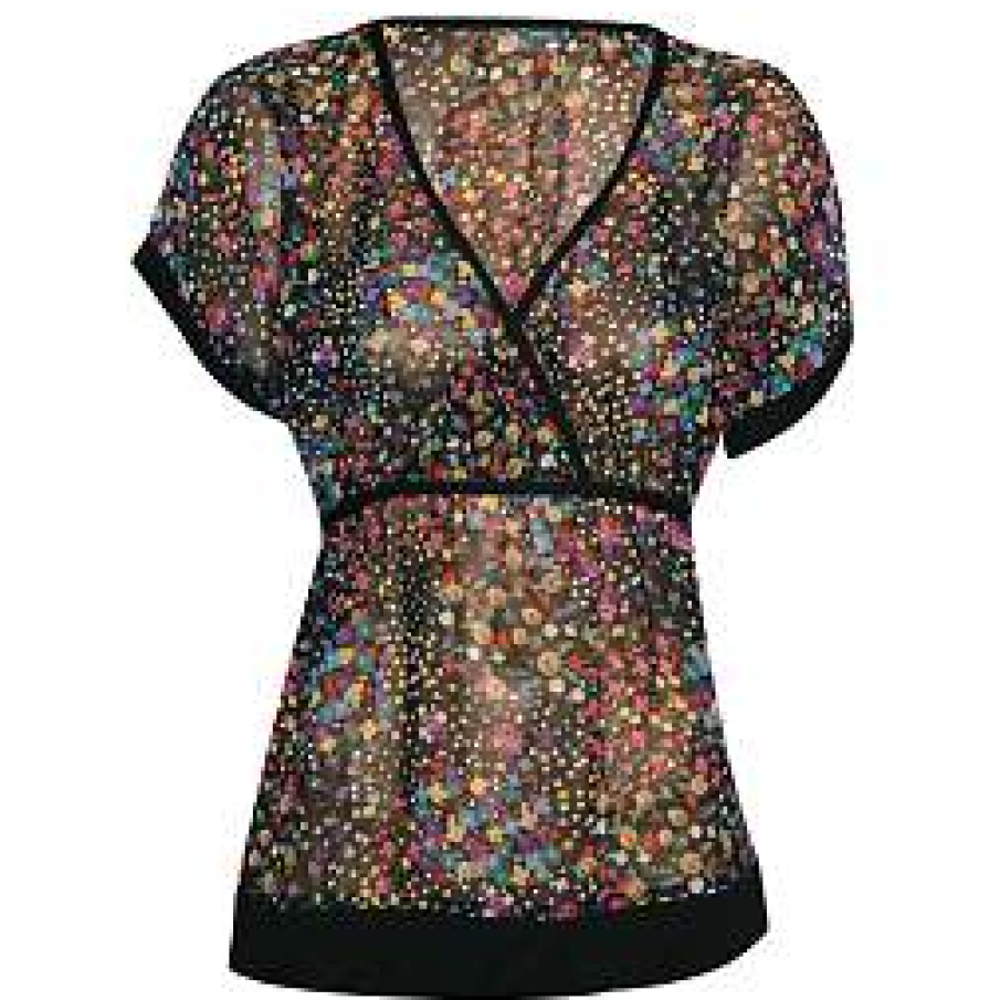 Bluza neagra cu imprimeu floral