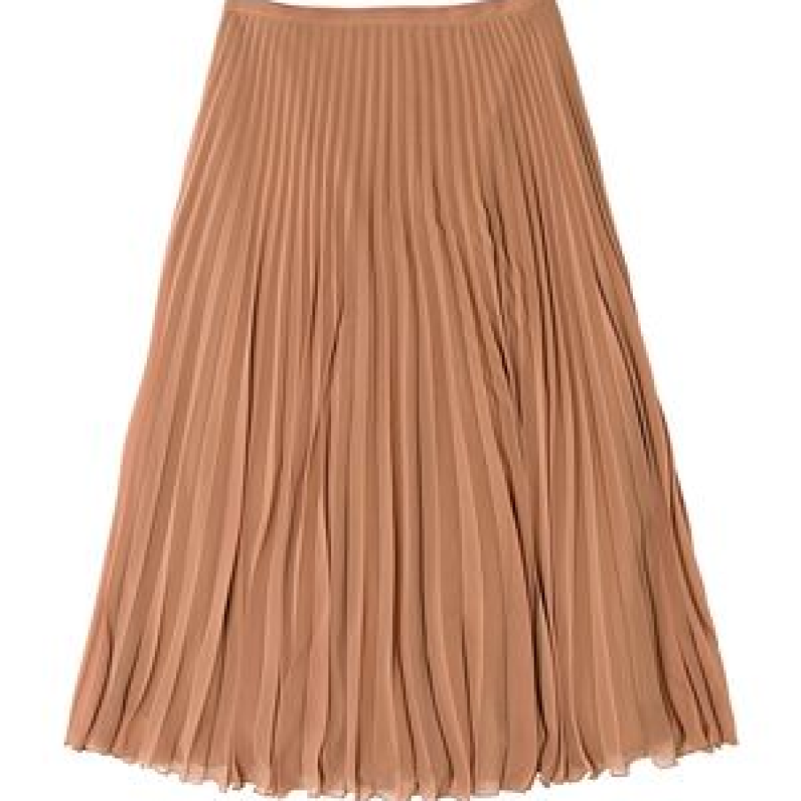 Fusta plisata roz pudra tip Acordeon