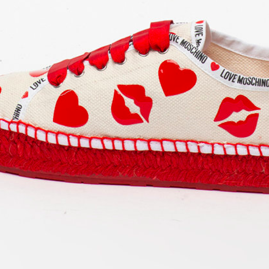 Love Moschino Pantofi sport tip espadrile cu aplicații decorative