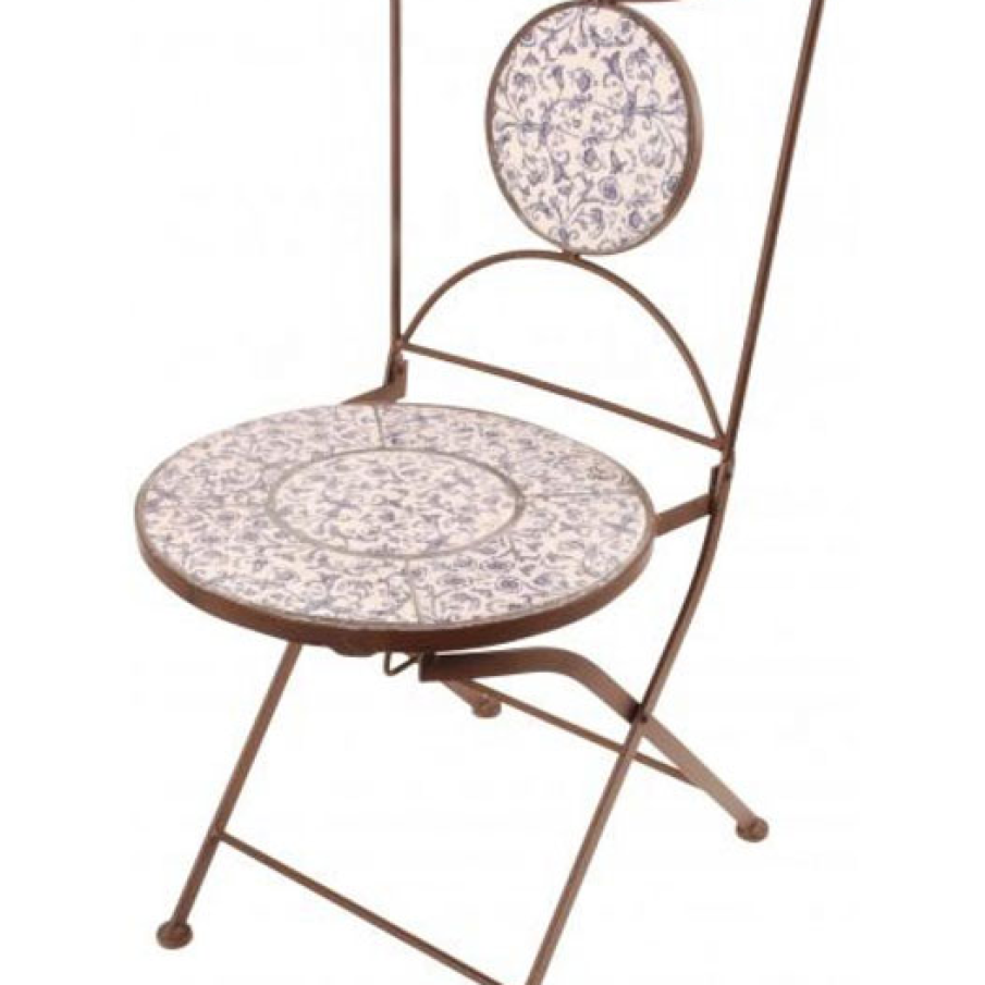 Scaun pliabil din metal si ceramica