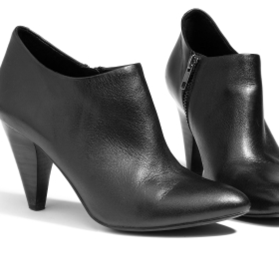 Botine negre, simple