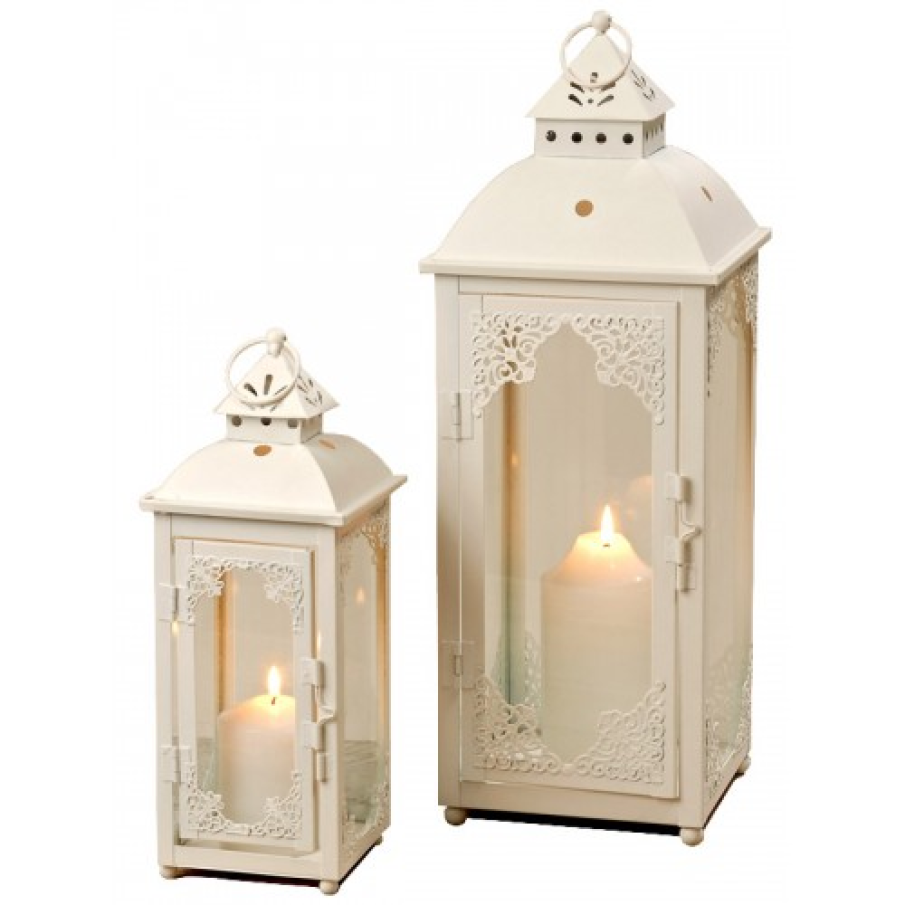 Felinare albe Aurelia set 2 buc H29-44