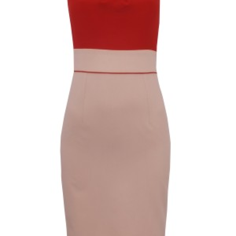 Rochie conica in culori contrastante