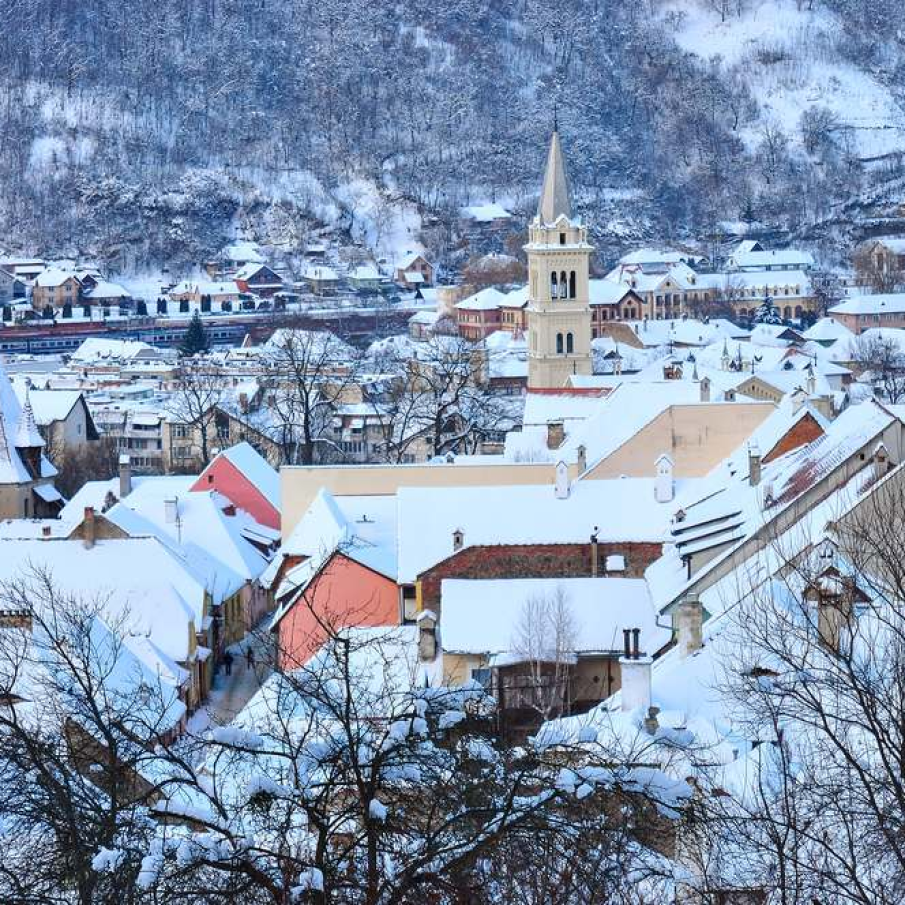 Sighisoara peisaj de iarna 