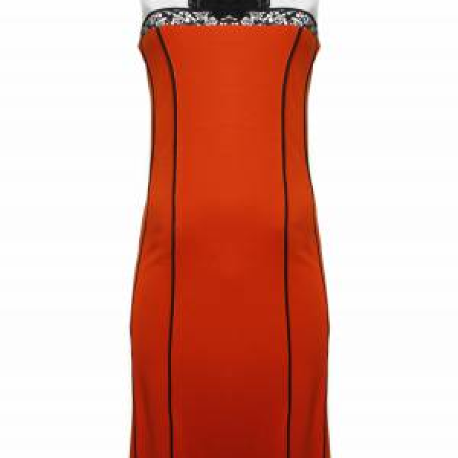 Rochie Tangerine cu dantela neagra