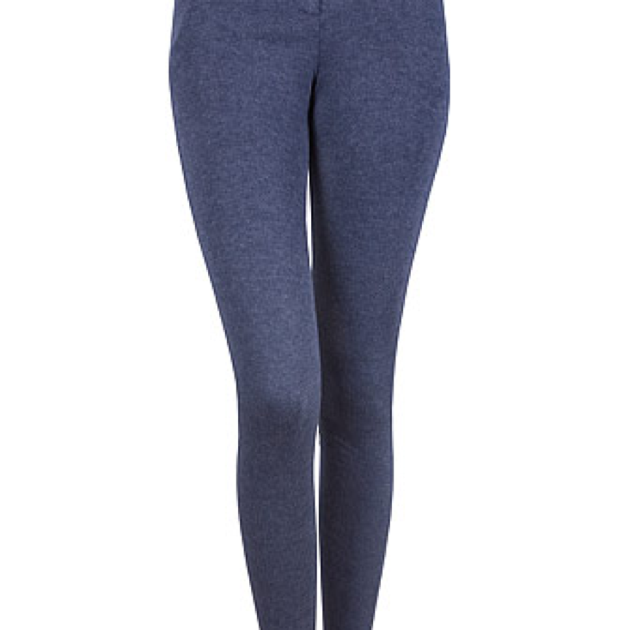 Pantaloni albastri conici gen colant