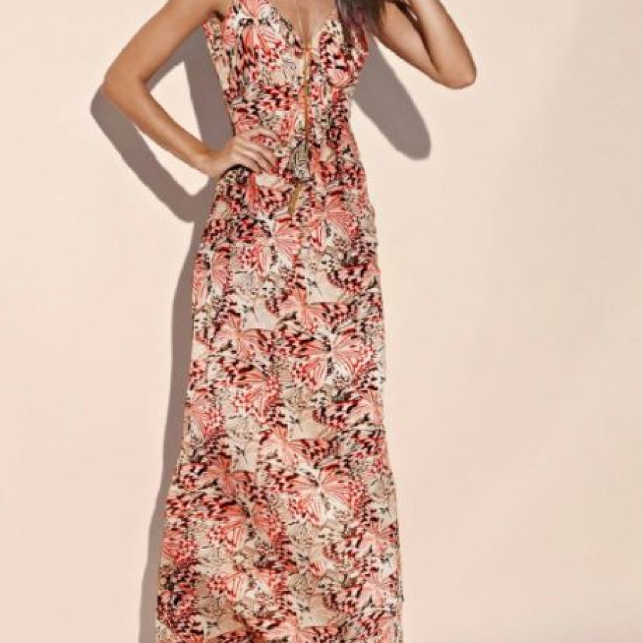 Rochie maxi cu decolteu in V