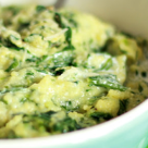 Mamaliguta cremoasa cu spanac