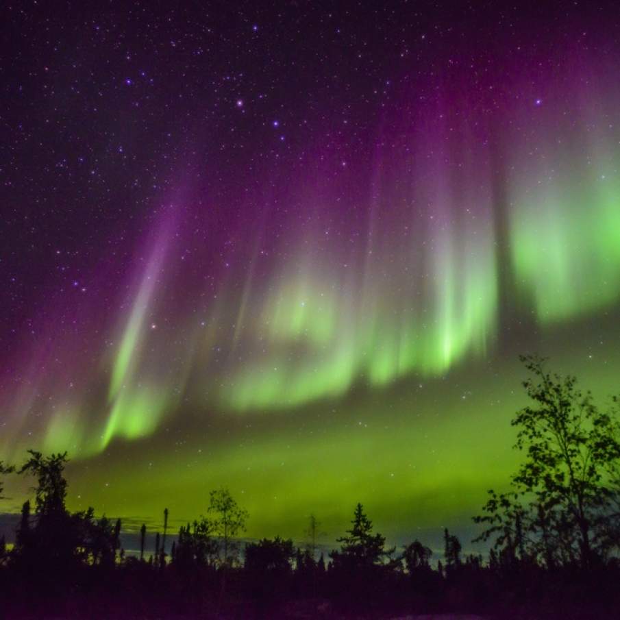 Display de lumini in aurora boreala 
