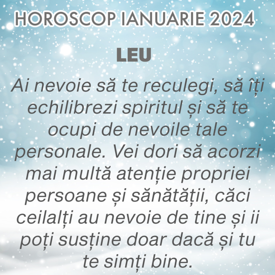 Horoscop Ianuarie 2024