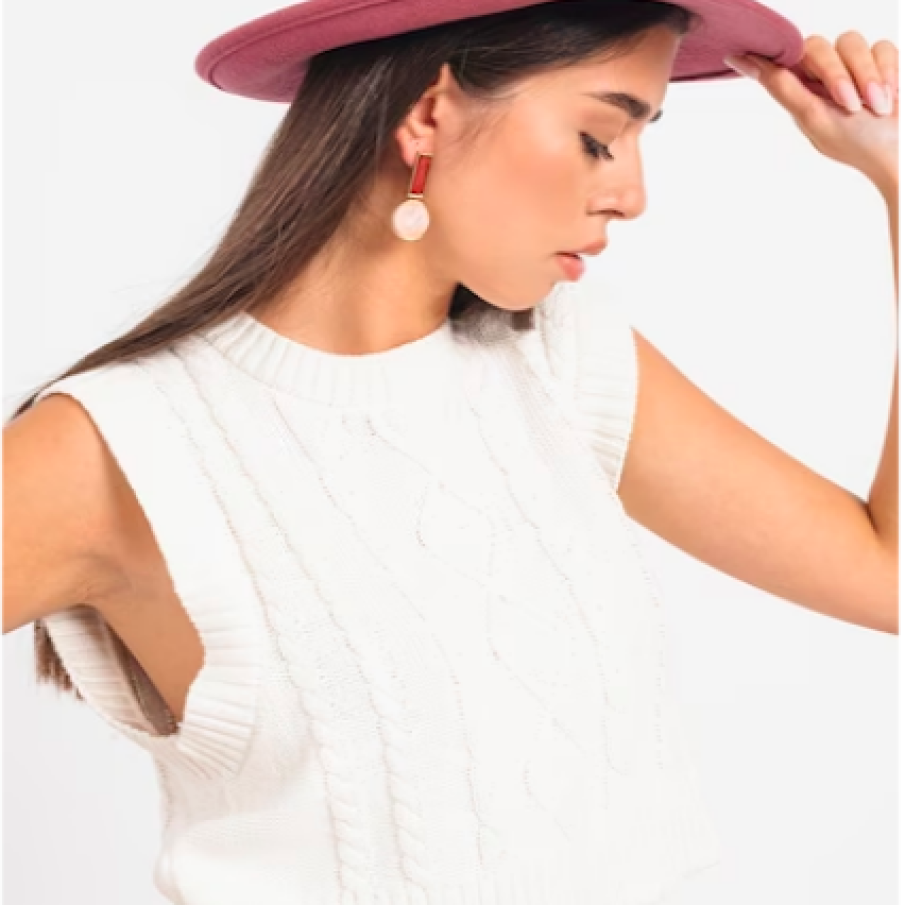 COCCINELLE Pălărie fedora de lână