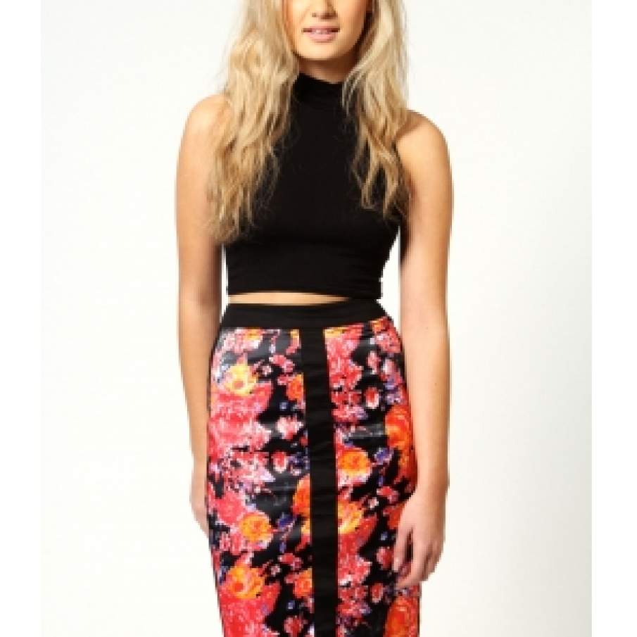 Fusta cu imprimeu oriental