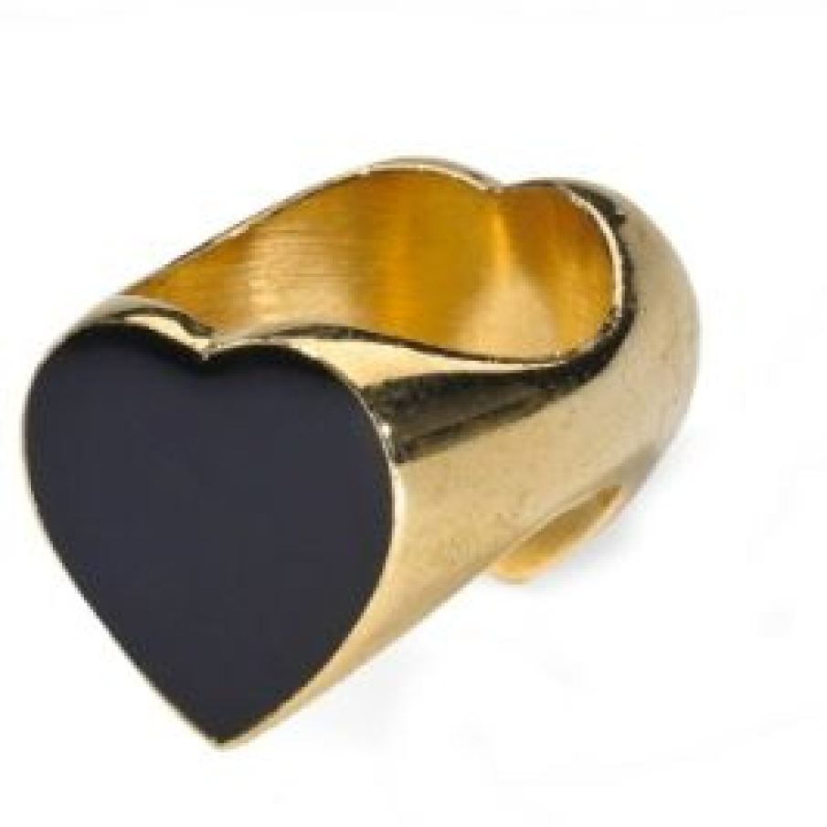 Inel black heart