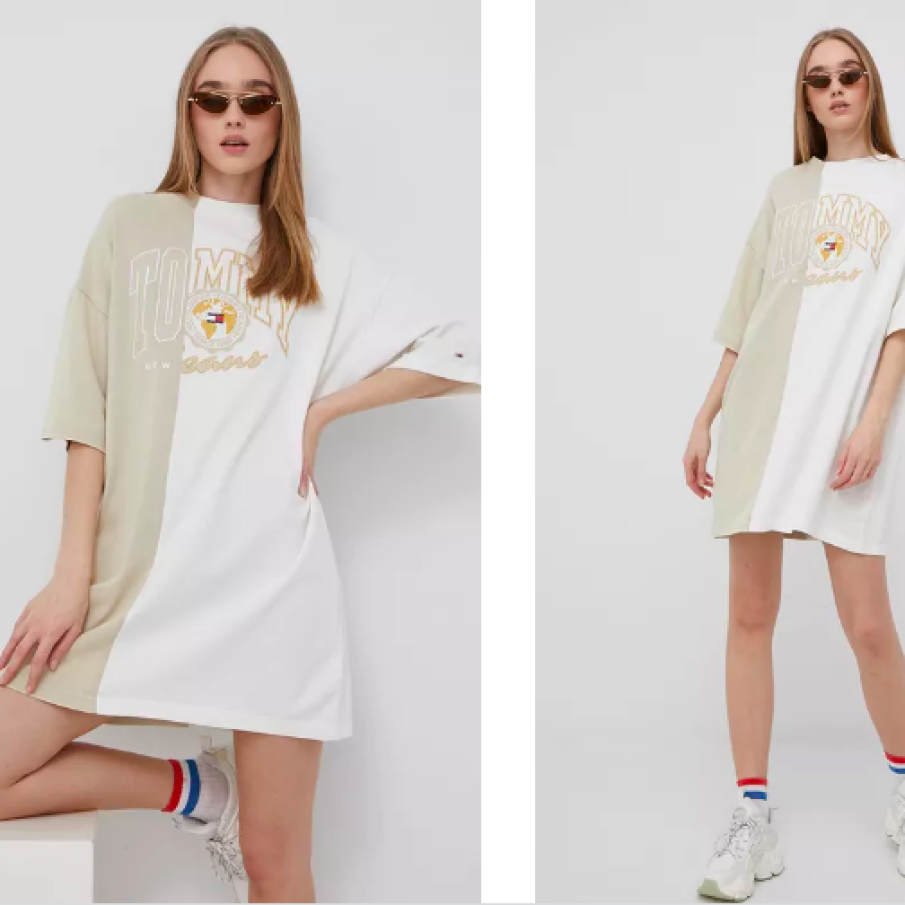 Tommy Jeans rochie din bumbac