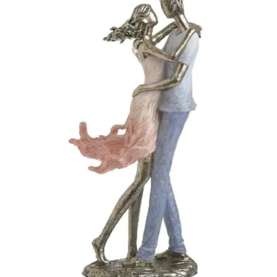 Figurină cuplu din rășină, multicolor, 16Χ9Χ34 cm