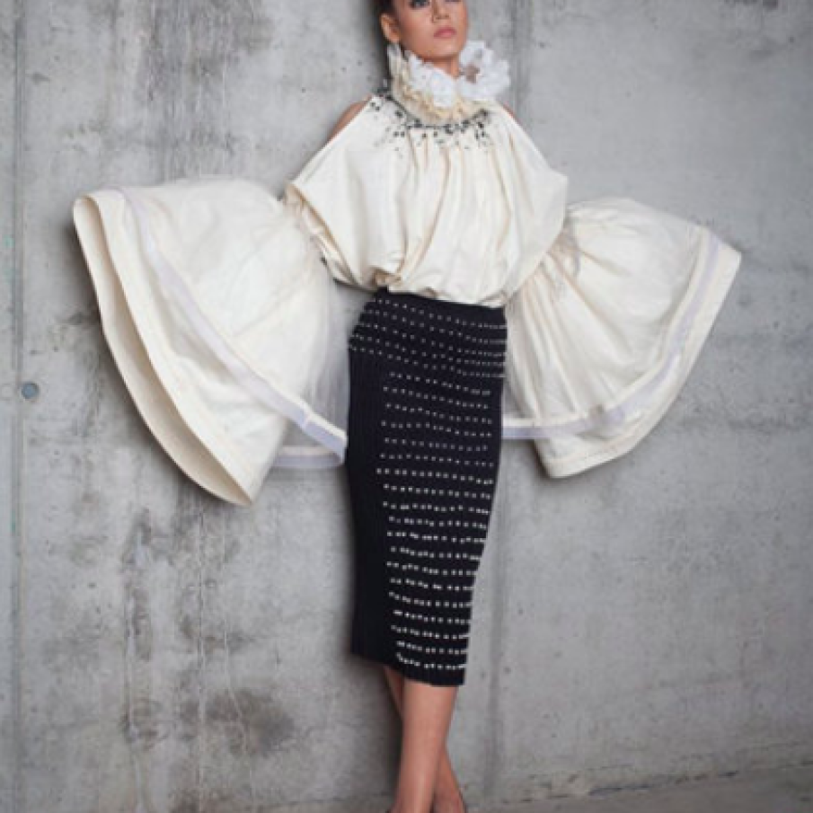 IE clothing - Fustă midi cu mărgele