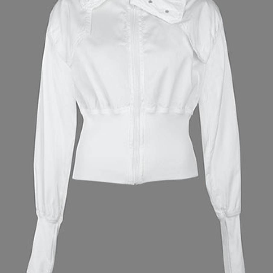 Geaca alba din bumbac