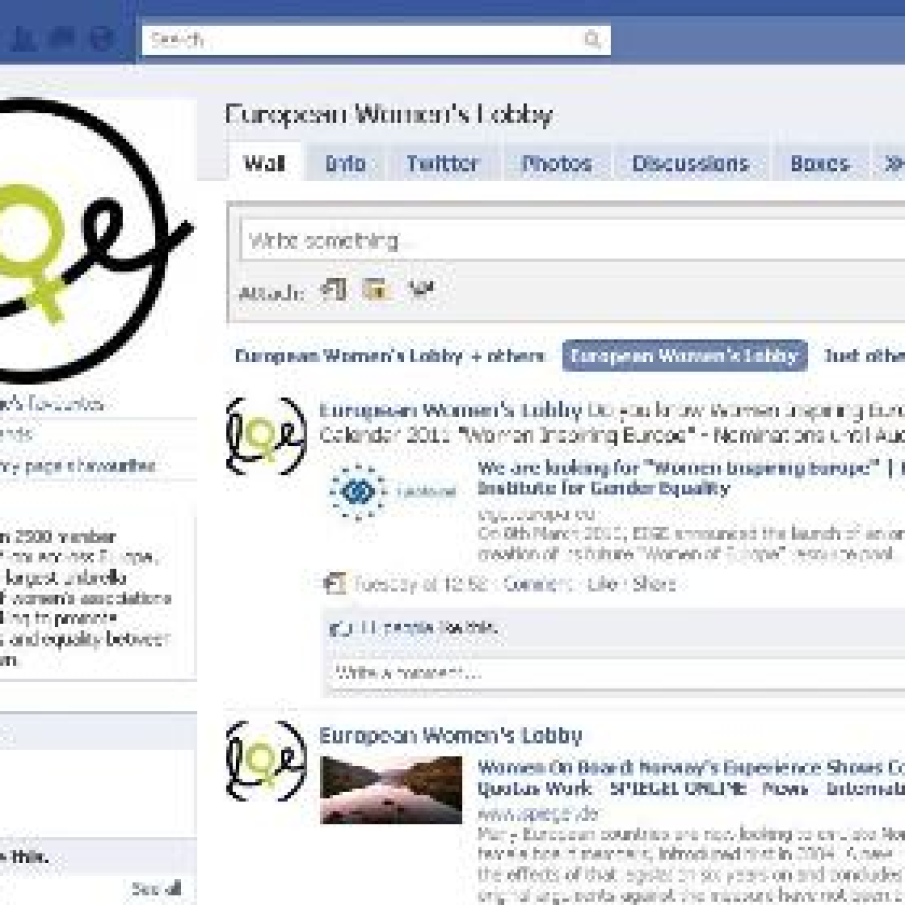 Drepturile femeilor din Europa pe Facebook