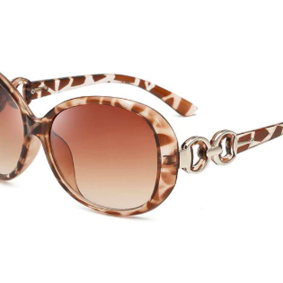Ochelari de soare damă ASKSA, Luxury, Polarizați și cu protecție UV400, Leopard