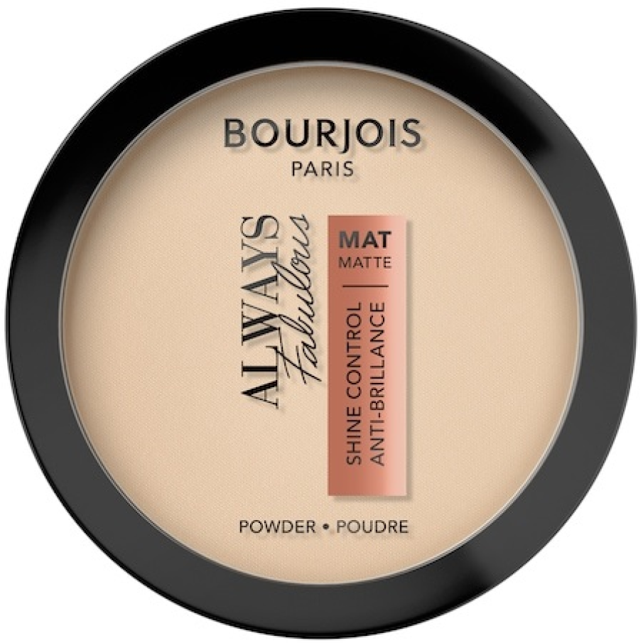 Pudra matifiantă Bourjois Always Fabulous are o formulă specială ce nu usucă pielea, dar o lasă în schimb mată și cu un aspect proaspăt datorită vitaminelor A, C și B5 care ascund oboseala 