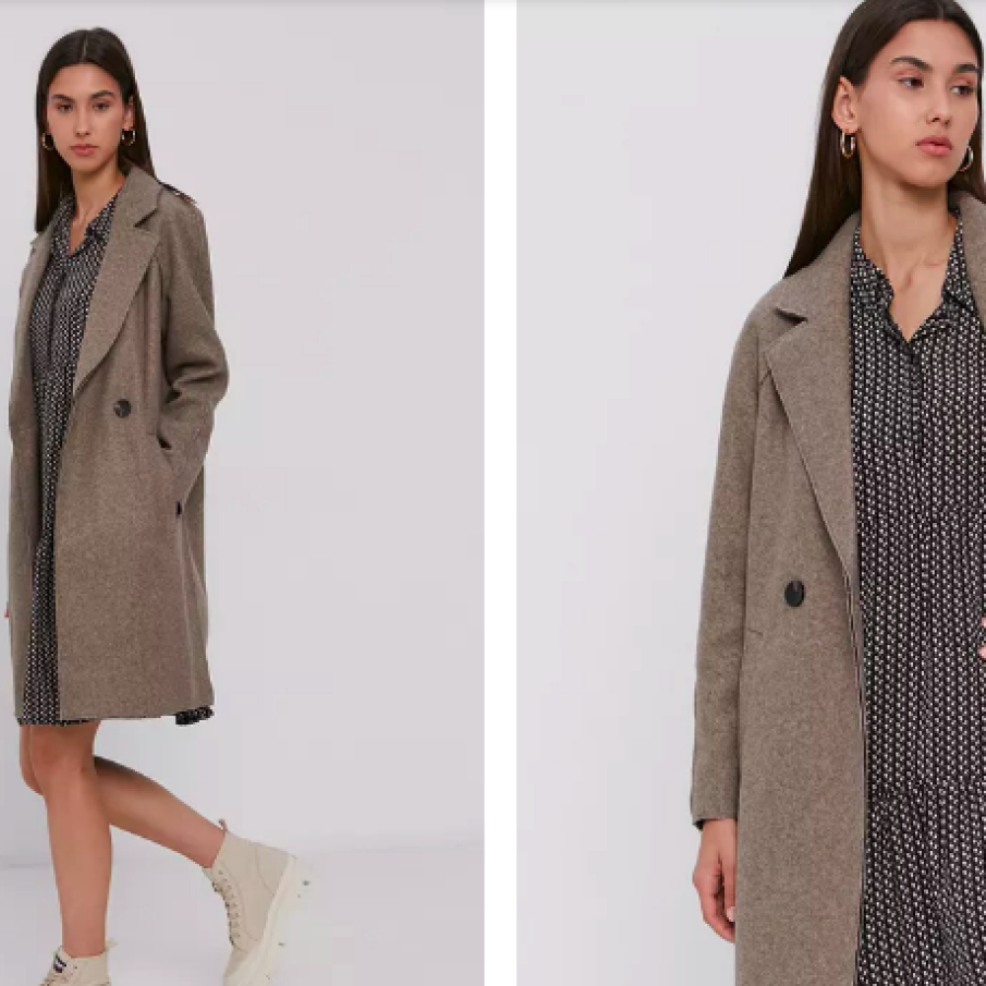 Palton gri supradimensionat